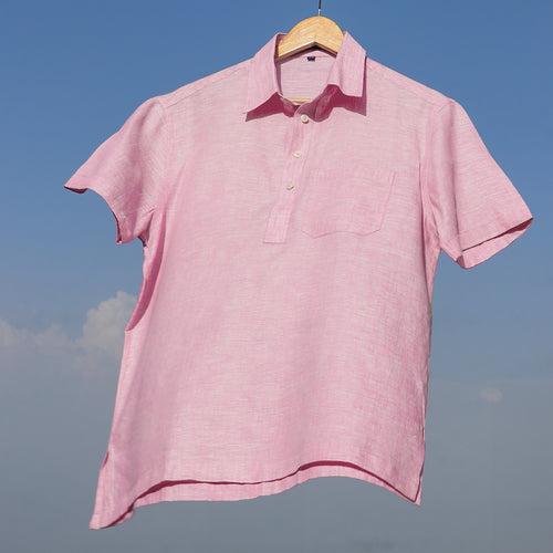 Ballet Pink Popover Kurta x Shirt