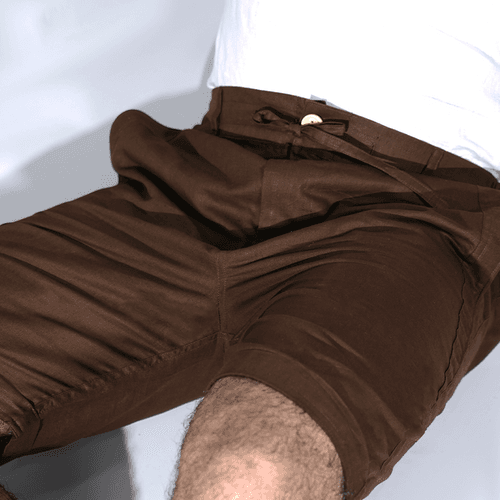 Chestnut Cotton Linen Shorts