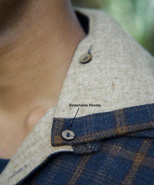 Space Blue Woollen Overshirt