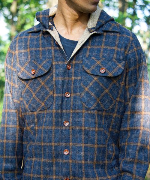 Space Blue Woollen Overshirt