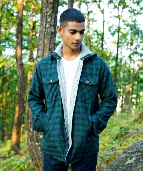 Hunter Green Woollen Overshirt