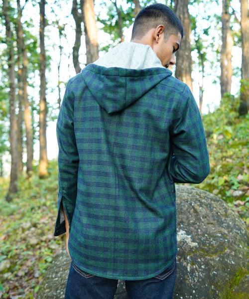 Hunter Green Woollen Overshirt