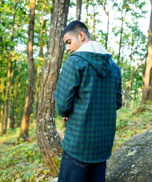 Hunter Green Woollen Overshirt