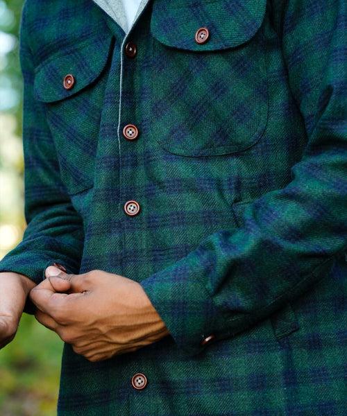 Hunter Green Woollen Overshirt