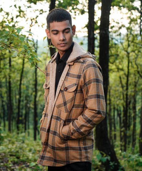 British Tan Woollen Overshirt