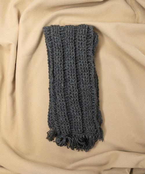 Shadow Grey Crochet Scarf