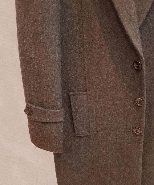Slate Grey Balmacaan Coat