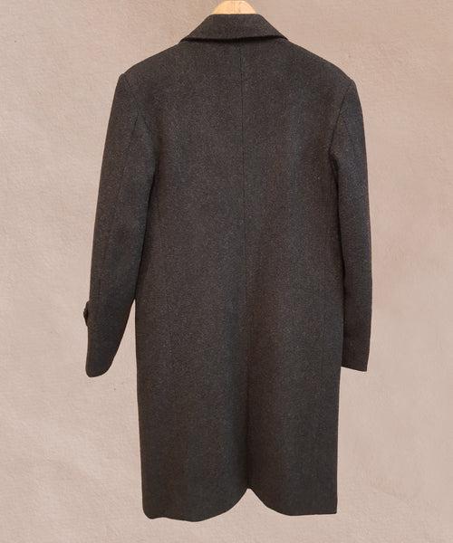 Slate Grey Balmacaan Coat