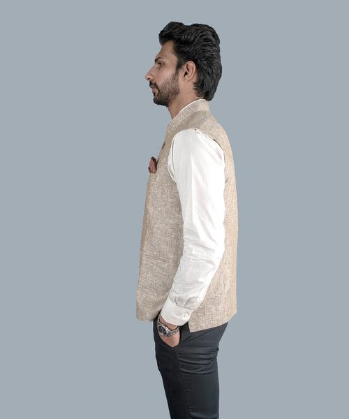 Sand Beige Nehru Jacket