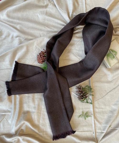 Brown Barleycorn Tweed Scarf