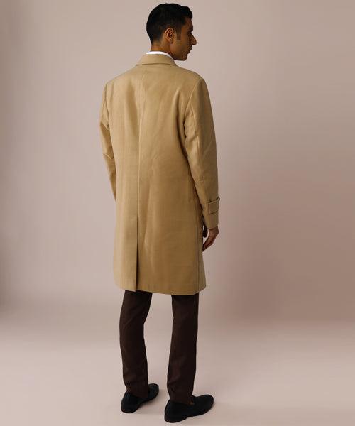 Camel Balmacaan Coat