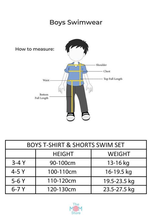 Dino Dribble Boys T-shirt And Short Swim Set