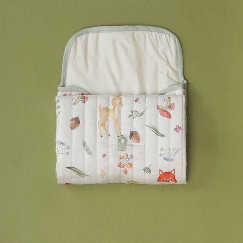 Fancy Fluff Organic Cotton On-The-Go Changing Mat- Woodland