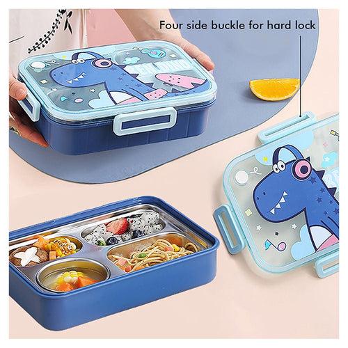 Little Surprise Box Big Dino Lunch Box, Insulated Lunch Bag & chopsticks, spoon Combo Set for Kids