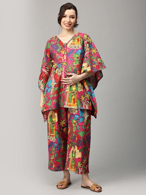 Mexican Muse Maternity and Nursing Kaftan Set