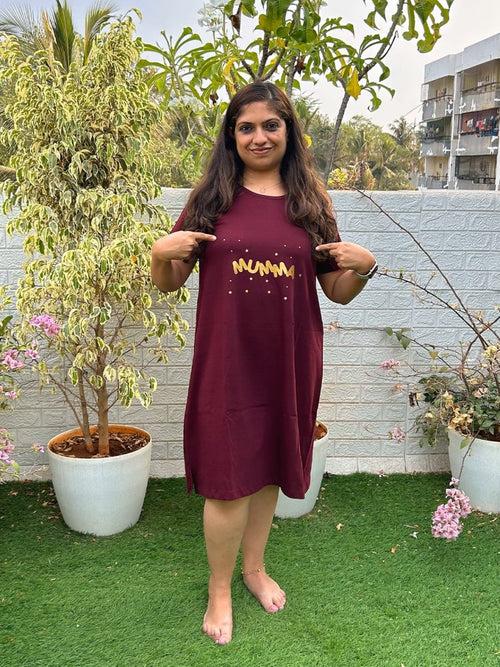 Mumma Oversized Maternity T Shirt Dress