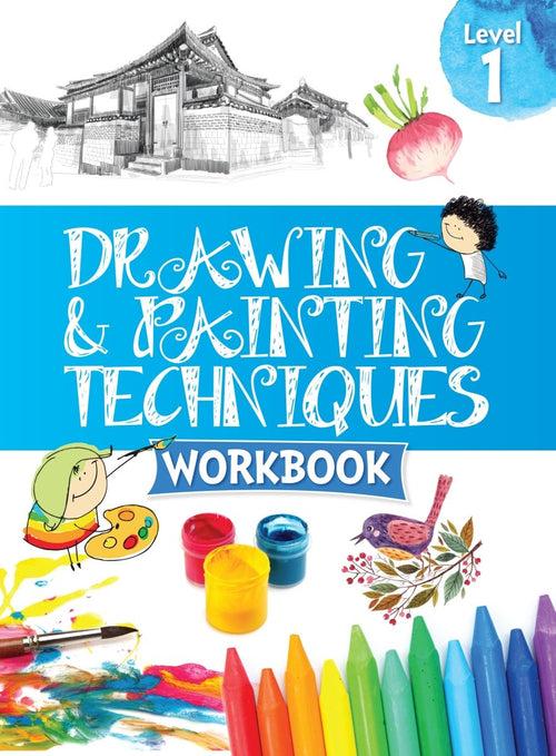 Om Books International Drawing & Painting Techniques Workbook Grade 1