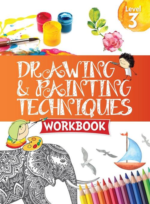Om Books International Drawing & Painting Techniques Workbook Grade 3