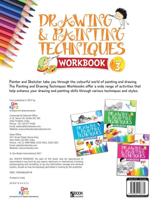 Om Books International Drawing & Painting Techniques Workbook Grade 3