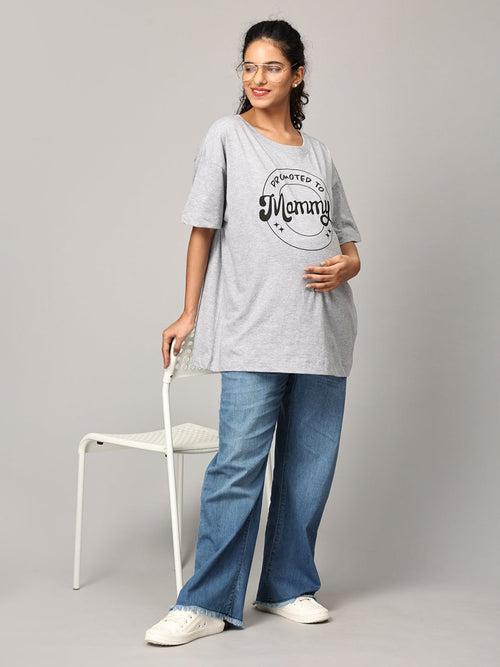 Promoted To Mummy Oversized Mumma T shirt