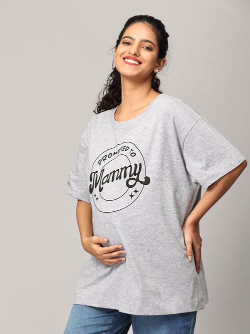 Promoted To Mummy Oversized Mumma T shirt