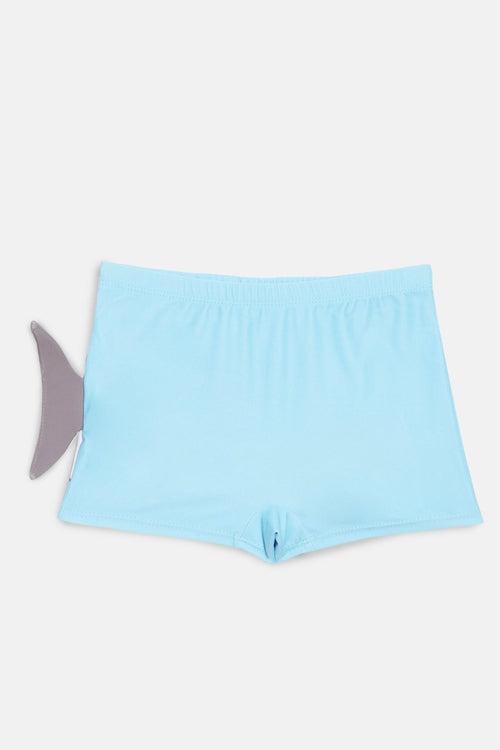 Shark Snap Boys Swim Shorts With Cap Set