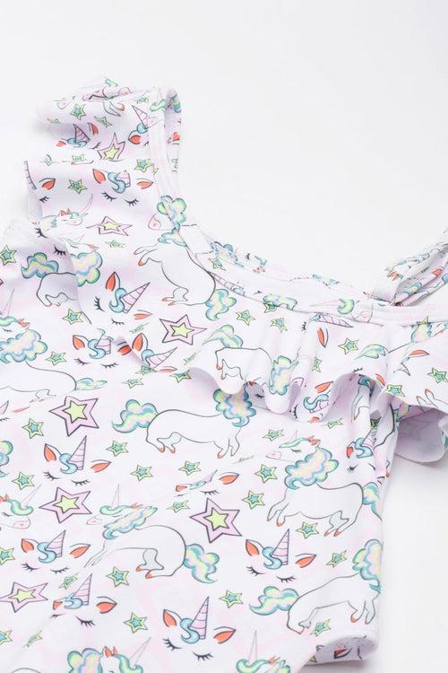 Starry Unicorn Dreams Girls Swimsuit