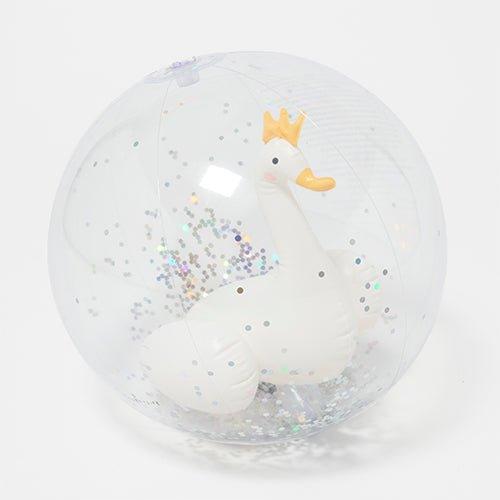 SUNNYLiFE 3D Inflatable Beach Ball Princess Swan Multi