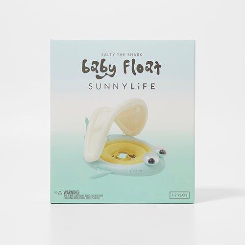 SUNNYLiFE Baby Float Salty the Shark Blue-Lime