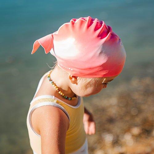 SUNNYLiFE Kids Swimming Cap Melody the Mermaid Pink