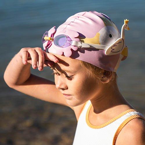 SUNNYLiFE Kids Swimming Cap Princess Swan Multi