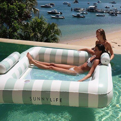 SUNNYLiFE Luxe Twin Hammock Float The Vacay Soft Olive