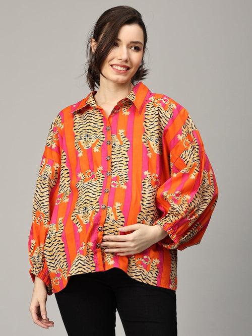 Tigress Tango Maternity and Nursing Oversized Shirt