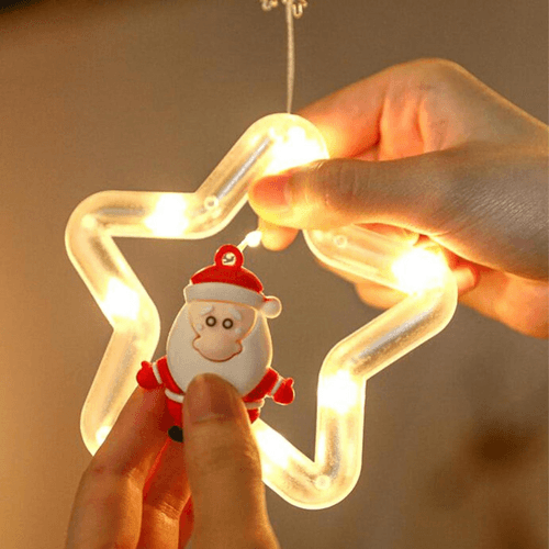 Christmas Star + Tree Curtain Lights | Warm White