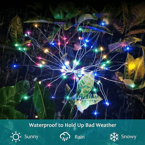 Outdoor LED Solar Firework Fairy Light | Multi (Pack of 1)