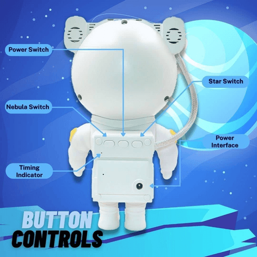 Astronaut Galaxy Projector Rechargeable Lamp with Remote Control