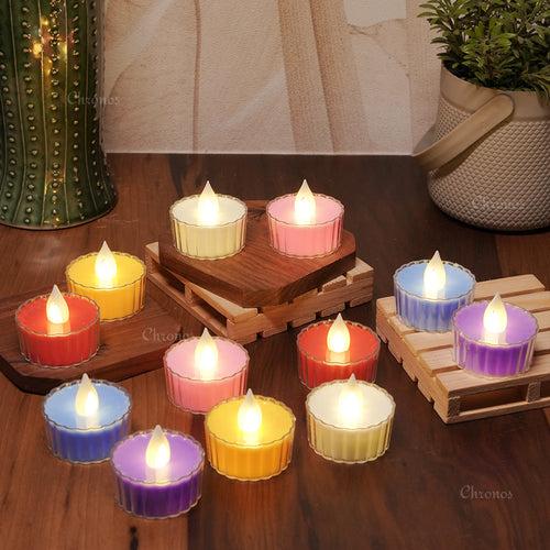 Flower Shaped LED Tea Light Votive Candles