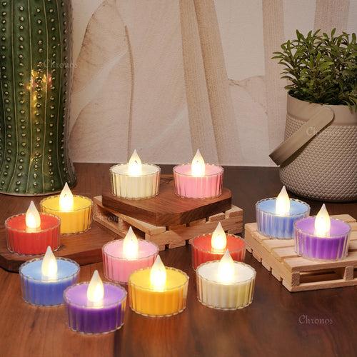 Flower Shaped LED Tea Light Votive Candles