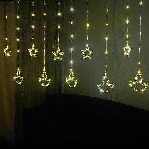 3 in 1 - Diya + Star Curtain Lights