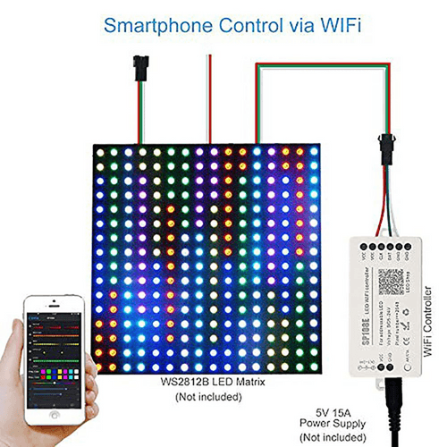 SP108E LED WiFi Pixel Controller For Strip Light, iOS/Android App Group Control