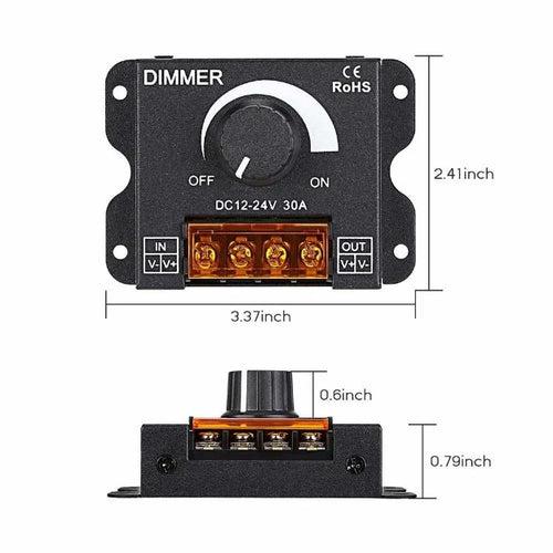 LED Dimmer with Manual Knob DC12-24V 30A