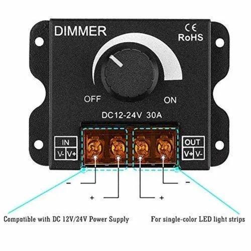 LED Dimmer with Manual Knob DC12-24V 30A