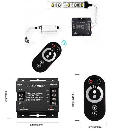 DC12-24V 24A LED Strip Light RF Touch Remote Controller Dimmer