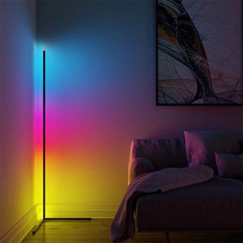 Smart RGB Corner Floor Lamp | Remote Control Color Changing