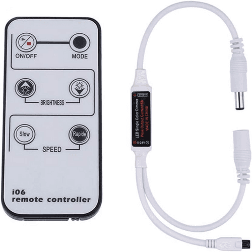 DC5V-24V 6 Keys Mini Remote Control IR Dimmer for Single Color LED Strip Light