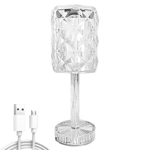 Rosette Reflection Portable LED Crystal Table Lamp