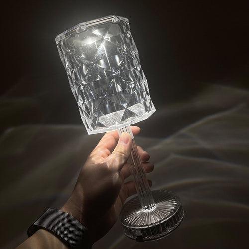Rosette Reflection Portable LED Crystal Table Lamp