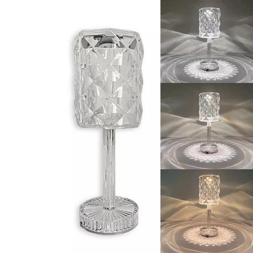 Rosette Reflection Portable LED Crystal Table Lamp