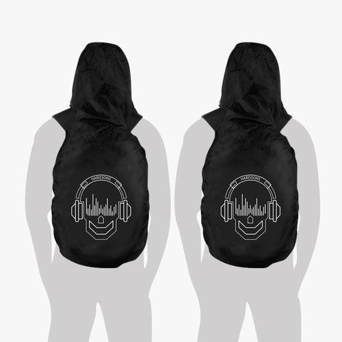 RAIN COVER with Hoodie Skull Black