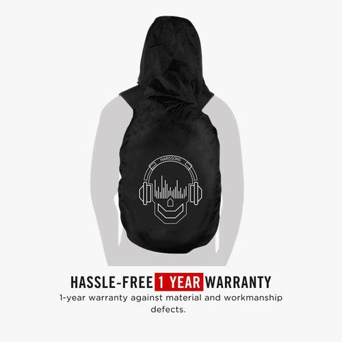 RAIN COVER with Hoodie Skull Black